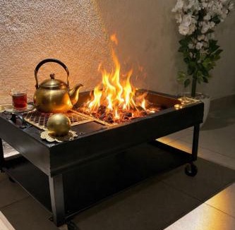 Dammam Apartment | غرفة و صالة مع جلسة خارجية - Tulip Hotel apartments
