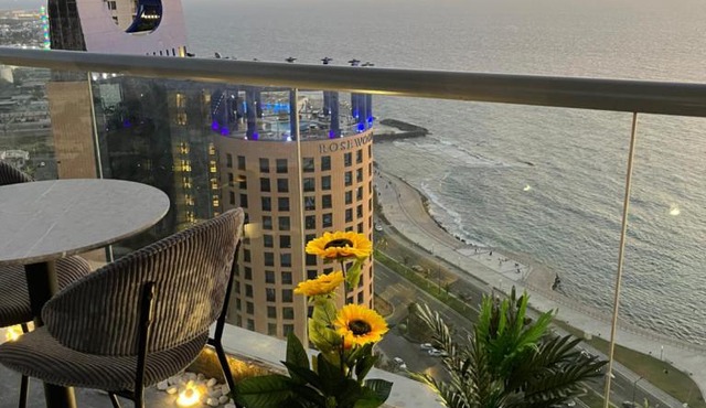 Damac Al Jawharah Tower Jeddah Sea View Two Bedroom Jacuzzi شقة بغرفتي نوم وجاكوزي بإطلالة بحرية في برج داماك الجوهرة