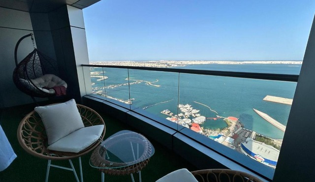 Luxury Romantic Sea View Apartment- Era View Tower in Manama