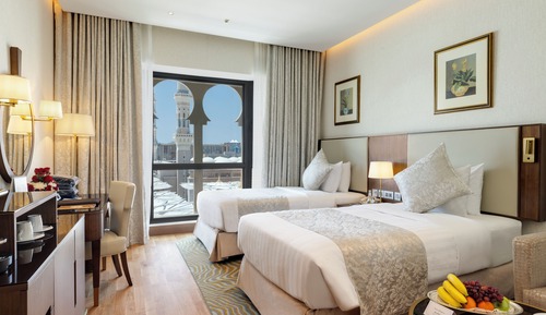 Premier Twin Room (Haram View, Two Double Beds)