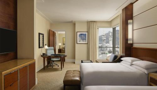 Executive Queen Room with Two Queen Beds and Partial Haram View