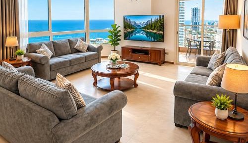 Three-Bedroom Apartment with Sea View