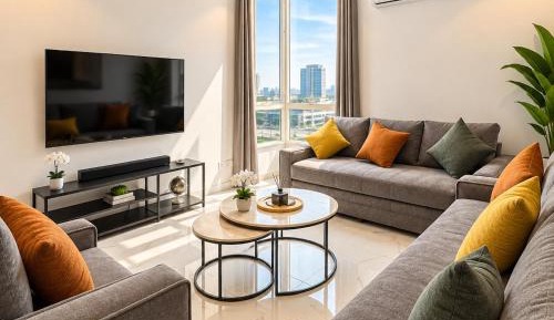 Three-Bedroom Apartment with Sea View