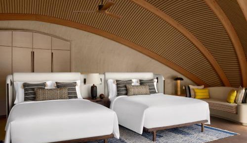 Two-Bedroom Reserve Beach Villa with One King Bed and Two Queen Beds with Sunset View