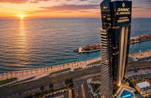 Ash Shati Apartment | Damac Al Jawharah Tower Jeddah Sea View Two Bedroom Jacuzzi شقة بغرفتي نوم وجاكوزي بإطلالة بحرية في برج داماك الجوهرة
