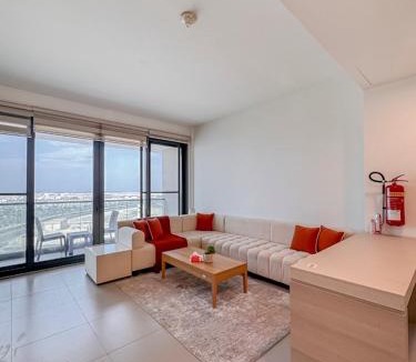 Muharraq Apartment | 1BR in Marrasi Al Bahrain Direct mall access